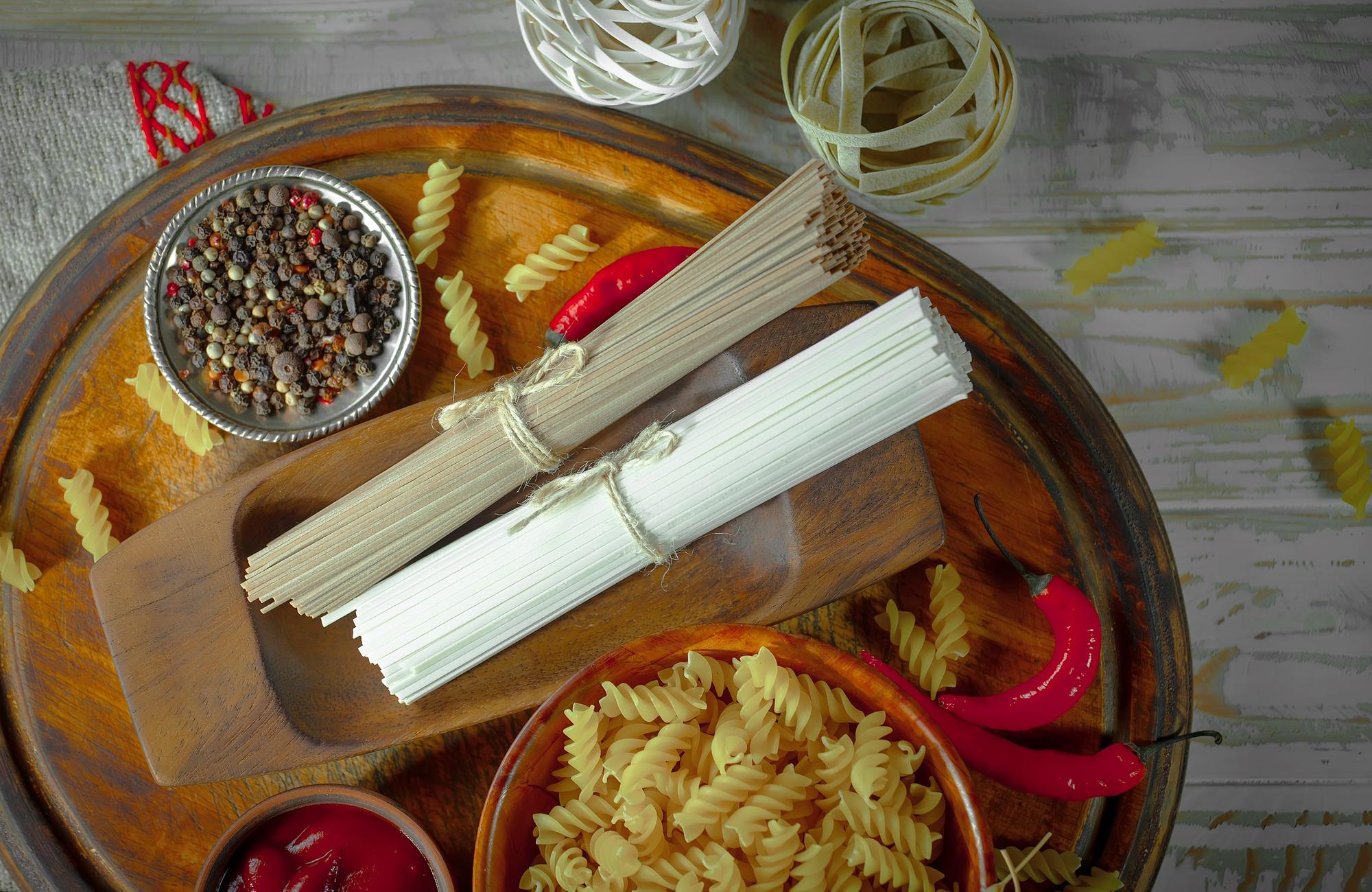 Handmade pasta with sauce